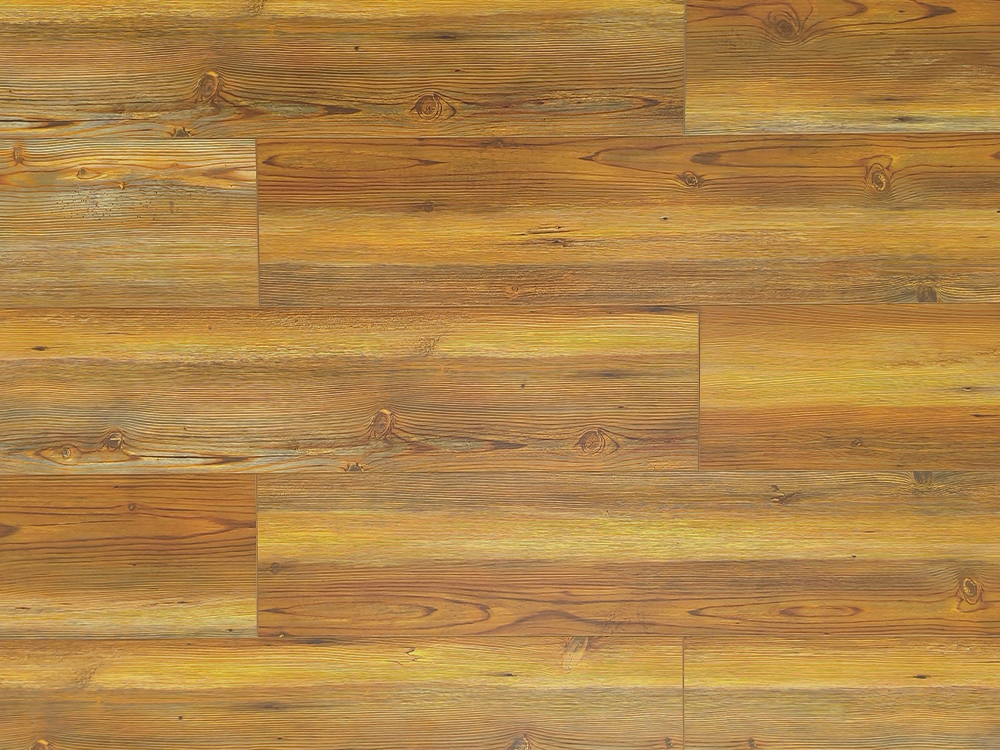 SPC ফ্লোরিং উষ্ণ হলুদ কাঠের শস্য 7.25×48