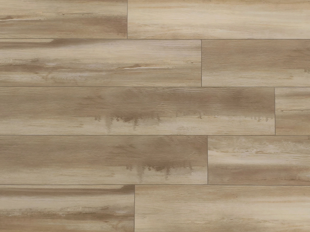 SPC ফ্লোরিং হালকা বেইজ কাঠের শস্য 7.25×48